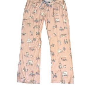 Munki Munki Pajama Pants Pink Pockets Soft Comfort Loungewear XL
